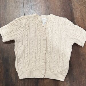 H&M Cream Cable Knit Cardigan GUC size xs